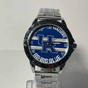 Kentucky Wildcats NCAA Team Logo Men's Stainless-Steel Silver Watch NEW